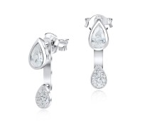 CZ Teardrop Shaped Stud Earring STC-2147